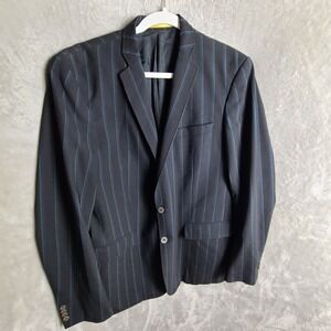 J.Lindeberg Pinstripe Blazer Wool Blend Two Button Suit Jacket Size EU 54 /US 44